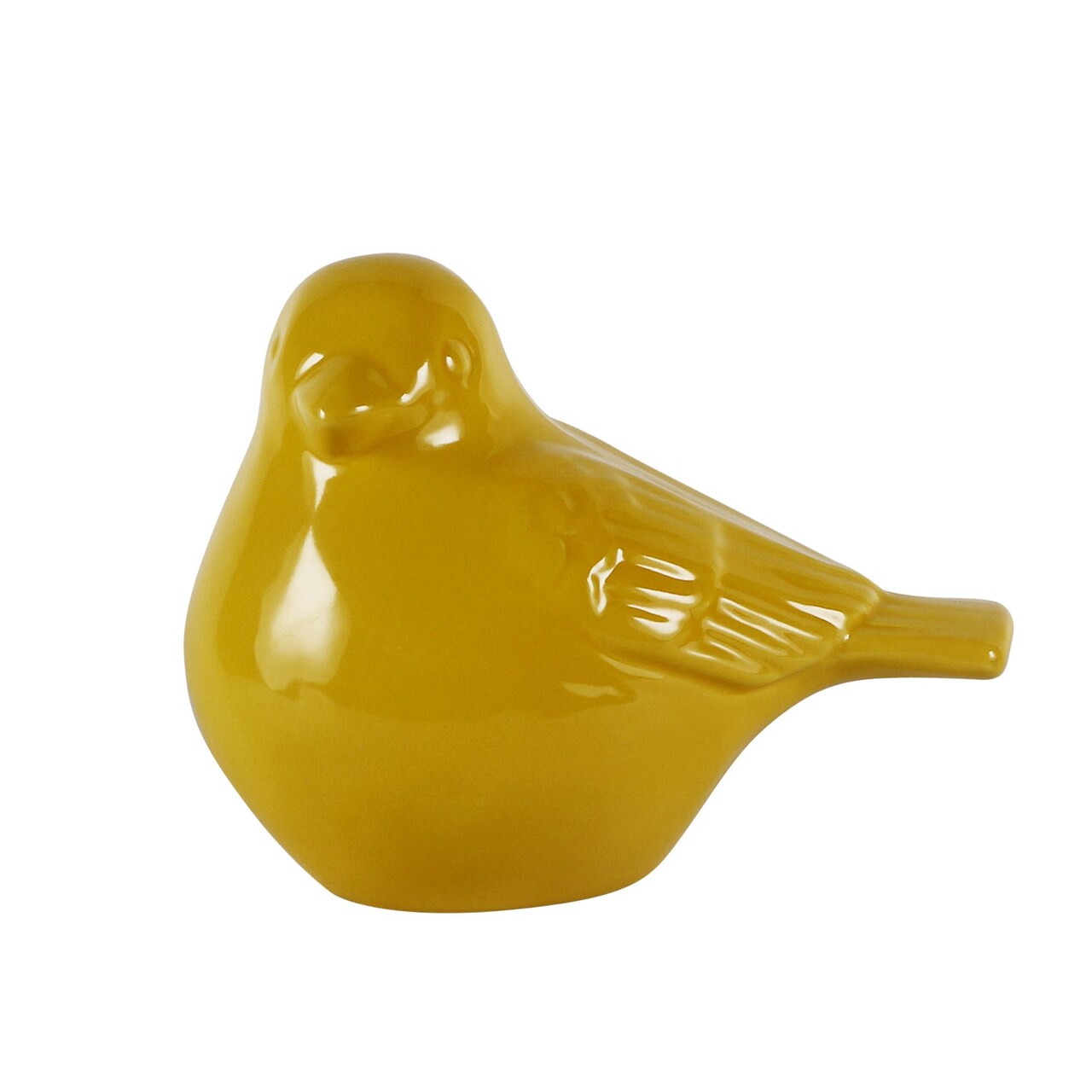 Kingston Living 8" Mustard Yellow Bird Figurine Tabletop Decor